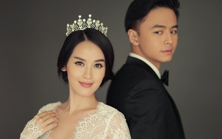Cô dâu Tú Vi đẹp kiêu sa như công chúa bên chú rể Văn Anh